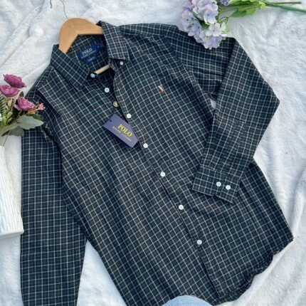 Teal Green check Ralph Lauren shirt