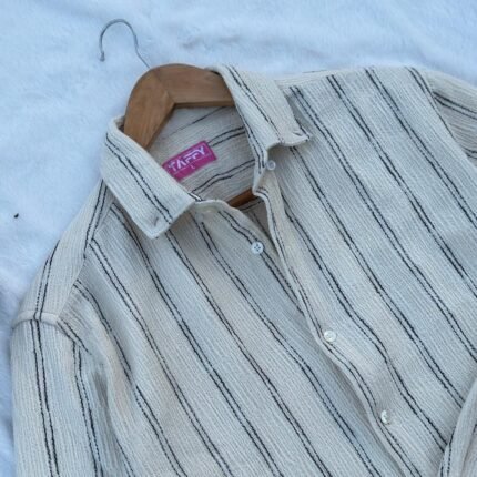 Abstract Off white and black stripe shirt (new)